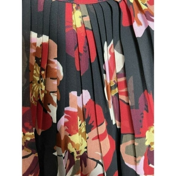 Madewell Tie-back Bubble Sleeve Flowy Top Rose Classic Black Size Small - Picture 3 of 8